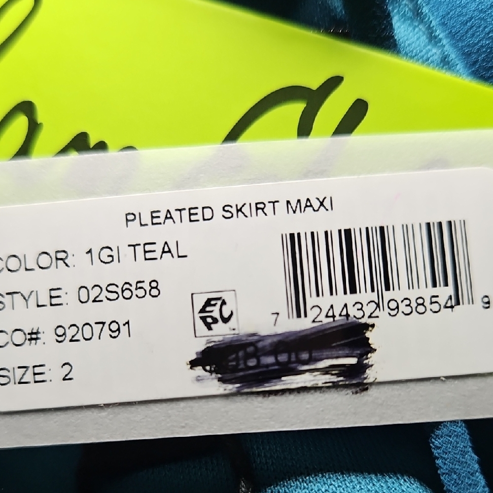Sam Edelman Teal Pleated Skirt Midi Dress New - Picture 10 of 11